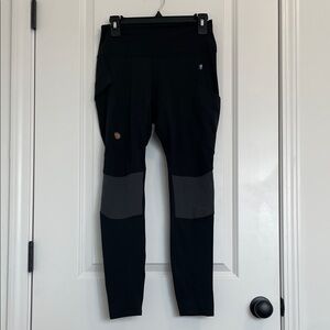 Fjallraven Black and Gray Leggings